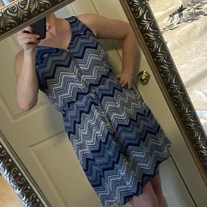 Maurice’s blue zig zag midi dress